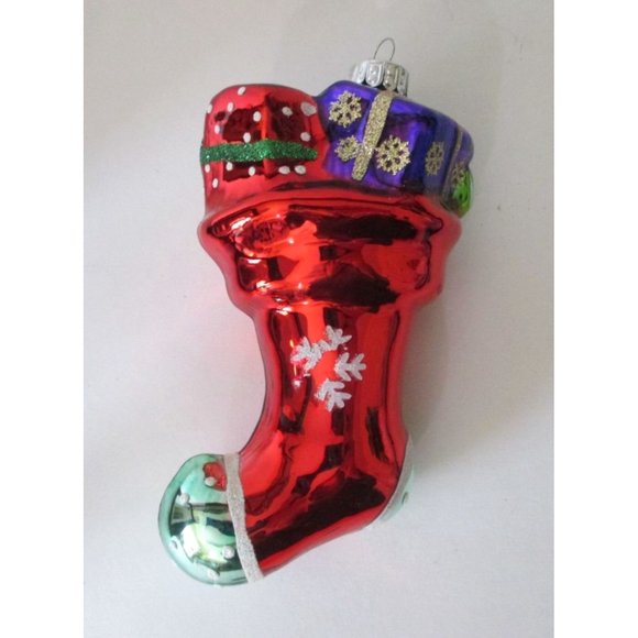 2013 Radko Celebrations Christmas Stocking Ornament in Original Box Retired - Picture 4 of 8